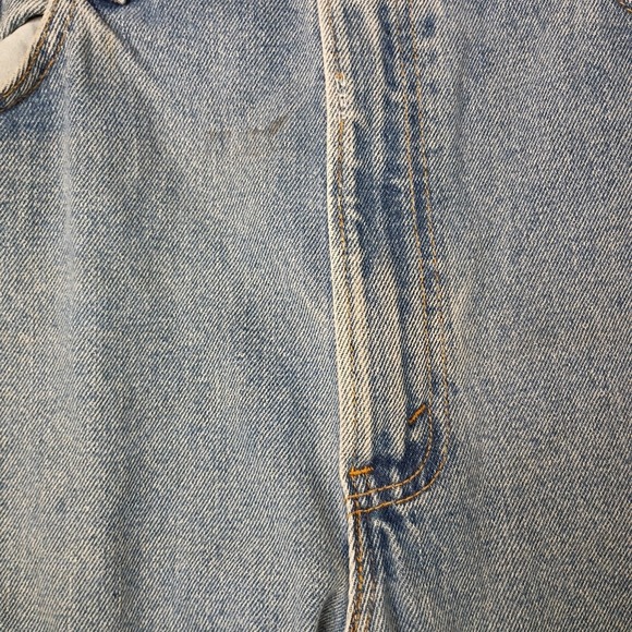 Vtg 91 Levis 505 Regular Fit Straight 38x36 (36x32) Denim Blue Jeans Zip Fly USA - Picture 12 of 16